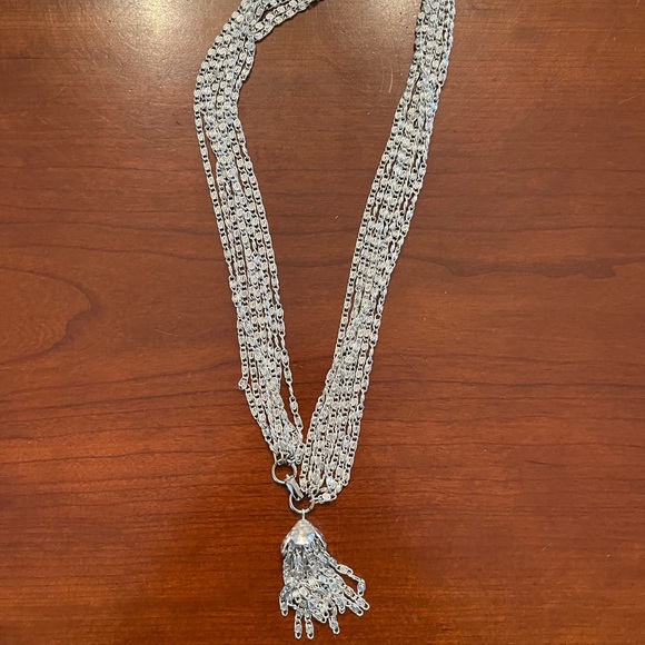 Vintage Sarah Coventry Silvery Cascade Silver tone multi strand Necklace - Picture 16 of 16